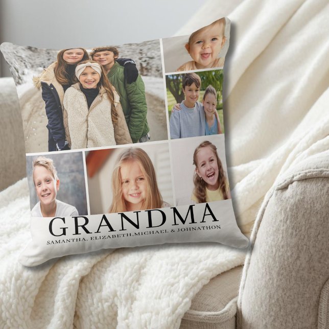 Mormor 6 Foto Present Kudde (Skapare uppladdad)