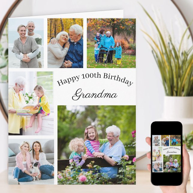 Mormor 6 Fotokollaps vid hög ålder Kort (Skapare uppladdad)