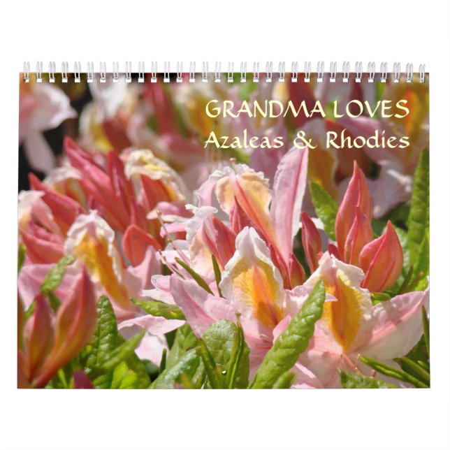 MORMOR ÄLSKAR Azaleor & Rhododendron Kalender Gåvo (Omslag)