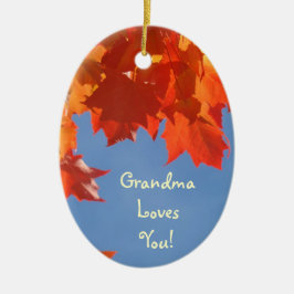 Mormor älskar dig! prydnader God Jul Julgransprydnad Keramik