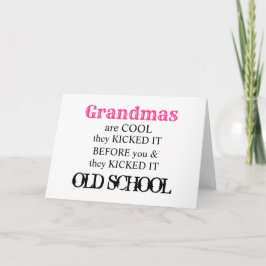 Mormor är coolans bästa old school, gulliga citat kort