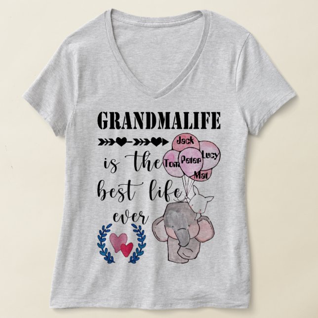 Mormor är den bästa Personligen, mormor T Shirt (Laydown)