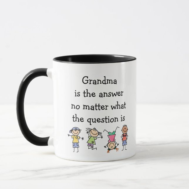Mormor är det roliga barncitatet mugg (Vänster)