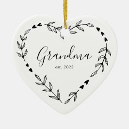 Mormor År Est Jul Julgransprydnad Keramik