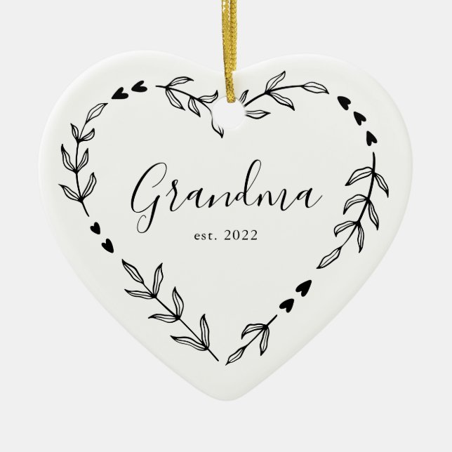 Mormor År Est Jul Julgransprydnad Keramik (Framsidan)