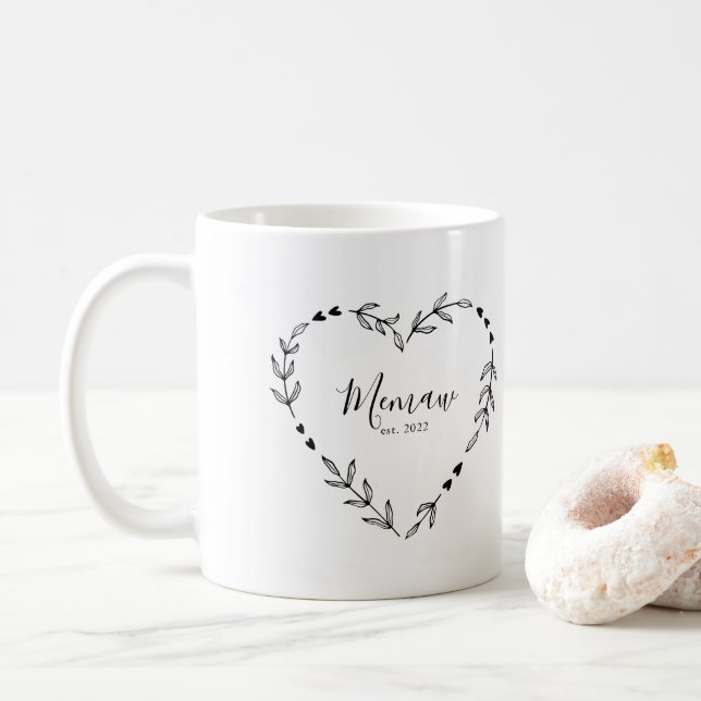 Mormor År Etab. Kaffemugg (Med munk)