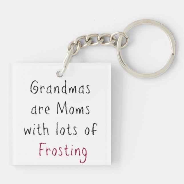 "Mormor är Mammor med många frostningar" (Baksidan)