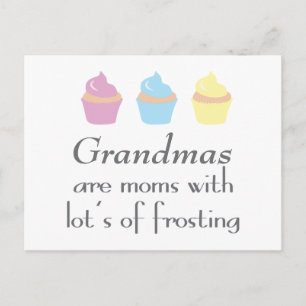 Mormor är Mammor med många frostningar Vykort