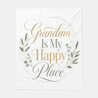 Mormor är min lyckliga plats fleecefilt