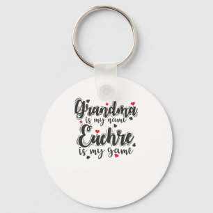 Mormor är min Namn Euchre är mitt spel Nyckelring