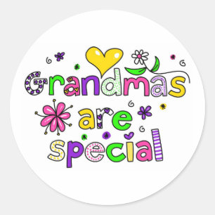 Mormor är Speciella Runt Klistermärke