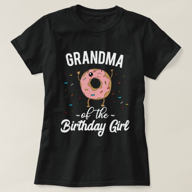 Mormor av den roliga munken för födelsedagflicka t shirt (Design framsida)