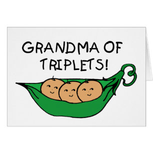 Mormor av Tripletspoden Hälsningskort