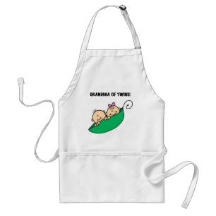 Mormor av twillingarTshirts och gåvor Förkläde