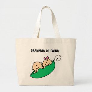 Mormor av twillingarTshirts och gåvor Jumbo Tygkasse
