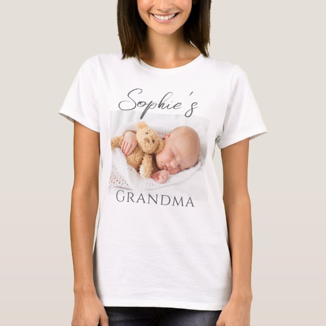 Mormor Baby Foto T-Shirt (Framsida)