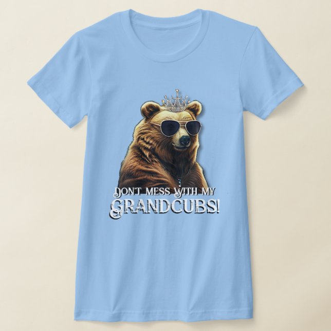 Mormor Bear " inte med mina morcubbor" T Shirt (Laydown)