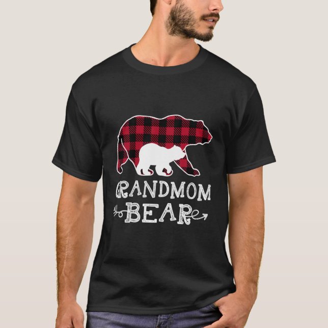 Mormor Bear jul jul Pajama Red Play Buffalo A T Shirt (Framsida)