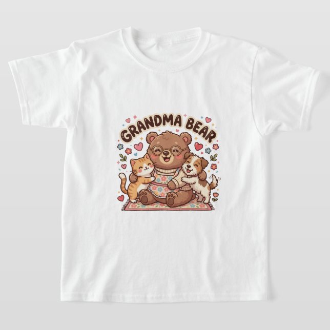 Mormor Björn Söt Kram T Shirt (Laydown)