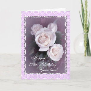 Mormor blommar 100. födelsedag (ändringsåldern) kort