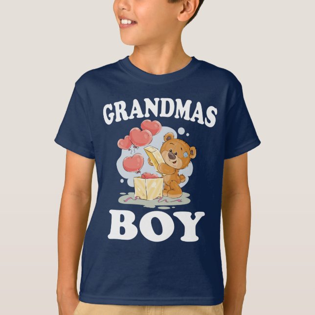 Mormor Boy Kärlek Grandson Gift T-Shirt (Framsida)