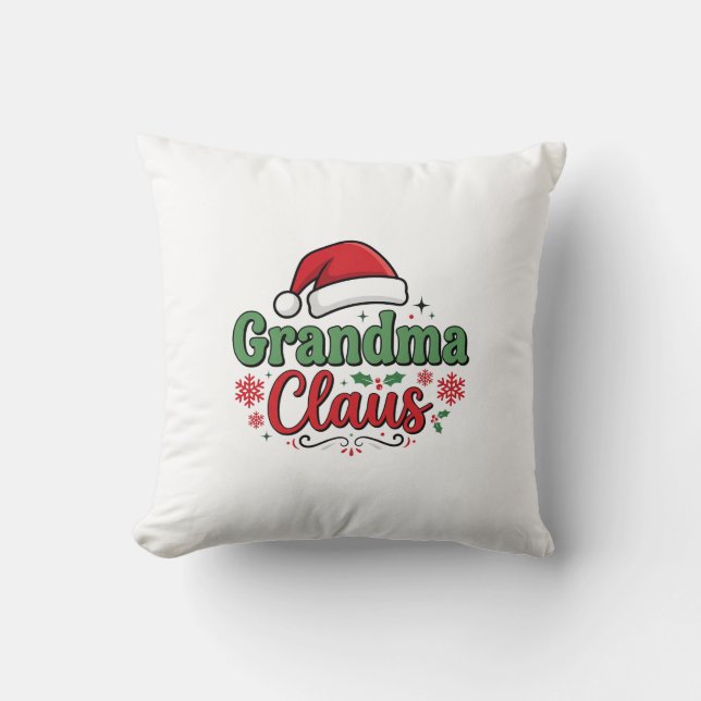 Mormor Claus jul Santa mössa Kudde (Framsida)