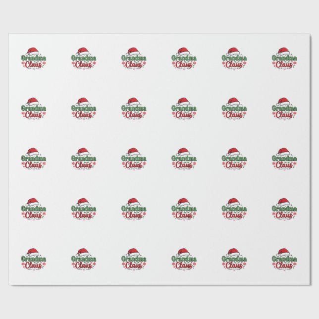 Mormor Claus jul Santa mössa Presentpapper (Platt)