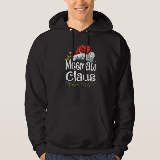Mormor Claus Santa Hatt Jul Pyjamas Familj Matta Hoodie