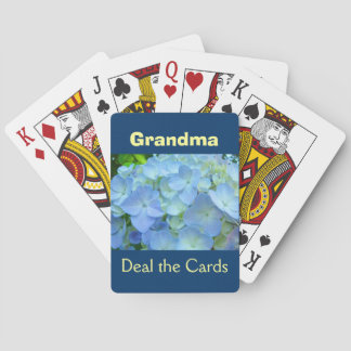 Mormor dela ut kort Blå Hortensia Blommor Casinokort