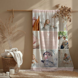MORMOR 'den mest älskade' Foto Collage Fleece Blan