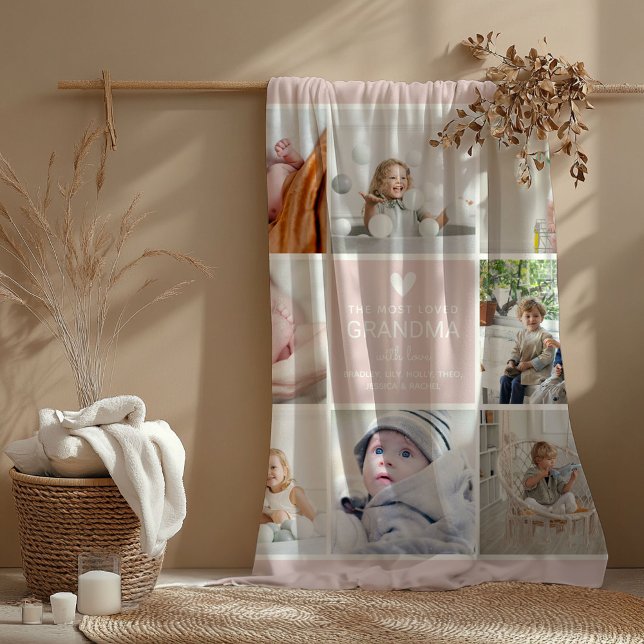 MORMOR 'den mest älskade' Foto Collage Fleece Blan (Skapare uppladdad)