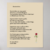 "Mormor"-Dikt på 8 x 10-Poster