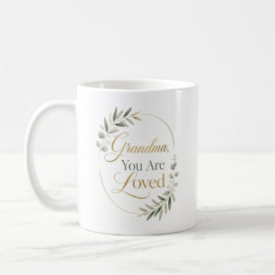 Mormor, du är älskad födelsedag kaffemugg