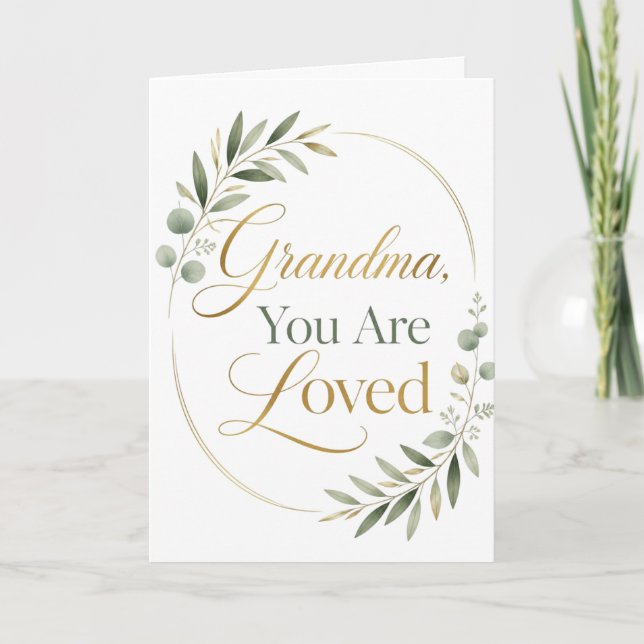 Mormor, du är älskad kort (Framsida)