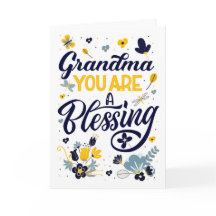 Mormor Du är en välsignelse på födelsedagen