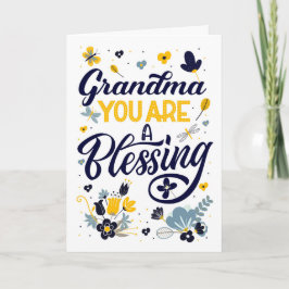 Mormor Du är en välsignelse på födelsedagen Kort