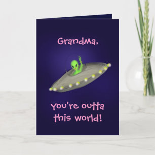 Mormor, du är ute den här världen! kort