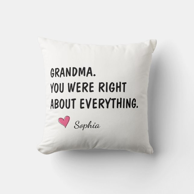 Mormor du hade rätt i allt kudde (Framsida)