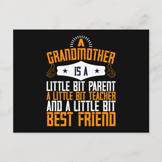Mormor - En Mormor Är Bästa Vännen Vykort (Framsida)