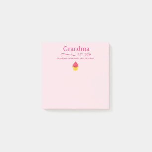 Mormor Est. Rosor 2019 för nyfödd Post-it Block