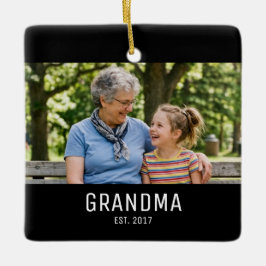 Mormor Establerad Foto Julgransprydnad Keramik