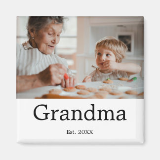 Mormor Establierad Foto Present Magnet