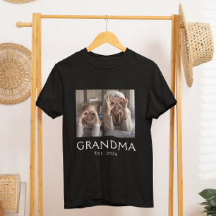 Mormor Establierad Typsnitts Foto T Shirt