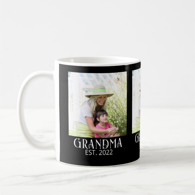 Mormor Established Script Black 3 Foto  Kaffemugg (Vänster)