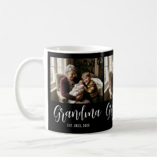 Mormor Established Script Svart 3 Foto Kaffemugg