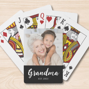 Mormor Establishing Script Svart Foto Casinokort