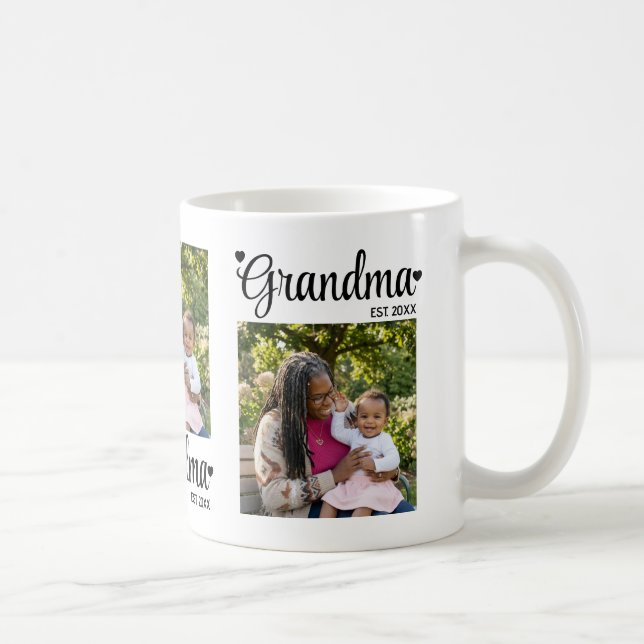 Mormor Estalished Skript Mimi Foto Present Kaffemugg (Höger)
