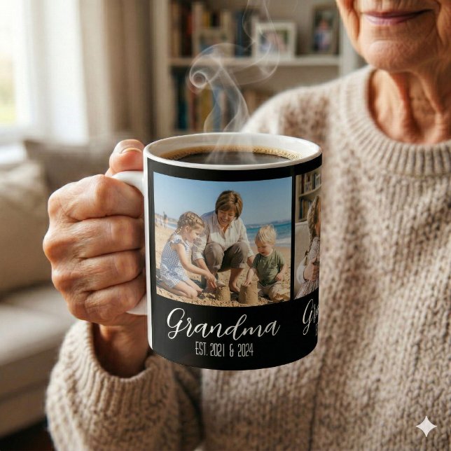 Mormor etablerade 3 Foto Mormors och morfar dag Kaffemugg (Skapare uppladdad)