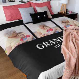 Mormor etablerade elegant fet svart 3 Foto Fleecefilt