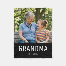 Mormor etablerade foto  fleecefilt